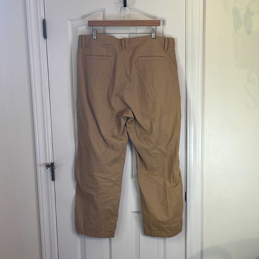 J.Crew | 2023 Sailor Heritage Relaxed Chino Tan Wide Leg Pant Plus Size 34/18 - Picture 6 of 10